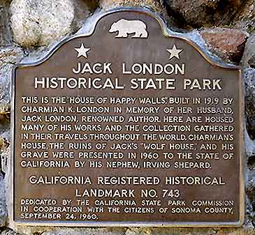jack london_state_plaque